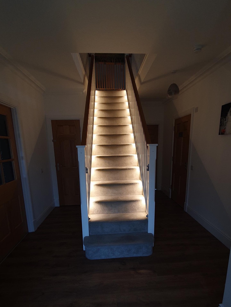 Bespoke LED staircase lighting - Calderwood Electrical Services - Livingston Scotland